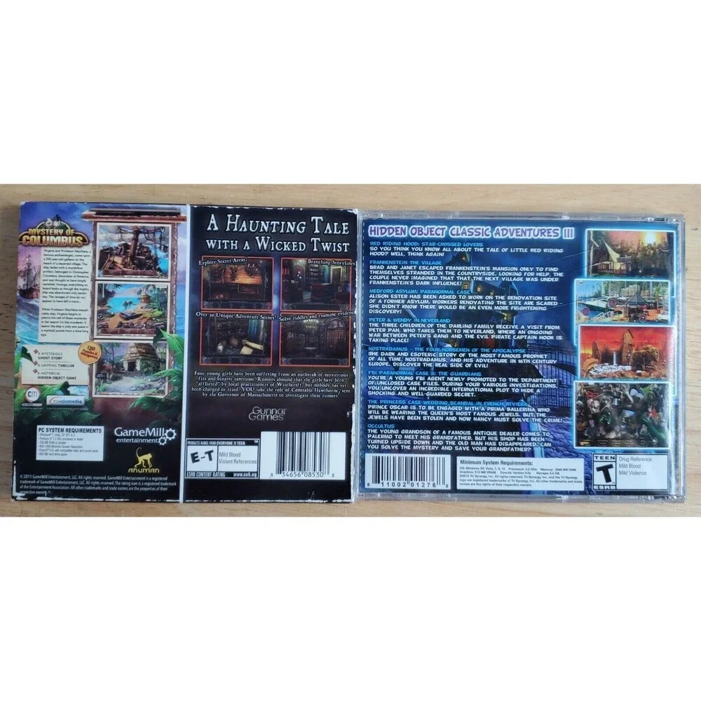 Lot of 4 Escape & Hidden Object Games Classic 8 & Salem Secrets/Ancient Spirit